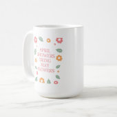Aprildusche kann Blume Kaffeetasse (Vorderseite Links)
