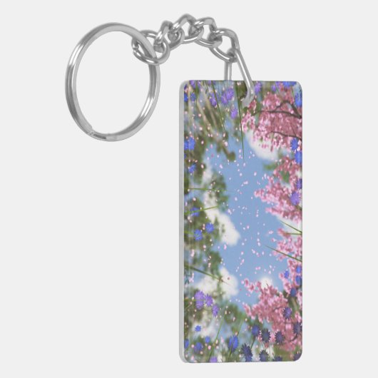 Aprilduschen Akryllischer Schlüsselanhänger (Vorderseite links)