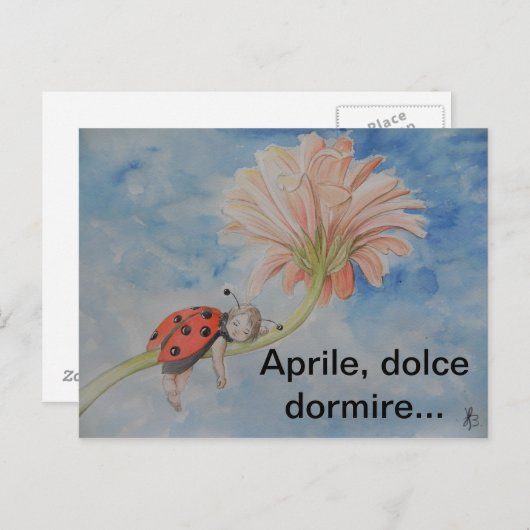 Aprile Postkarte (Vorne/Hinten)