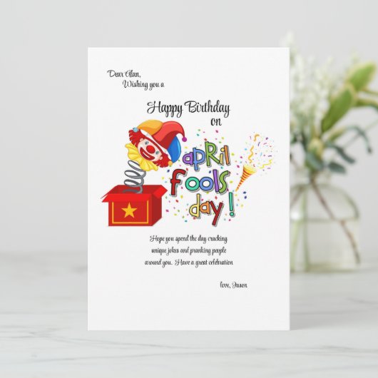 Aprilscherkarte (Stehend Vorderseite)