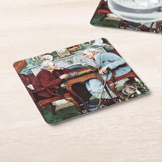 Aprilscherz, 1943 rechteckiger pappuntersetzer (angewinkelt)