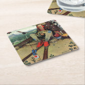 Aprilscherz, 1945 rechteckiger pappuntersetzer (angewinkelt)