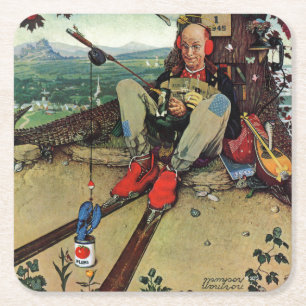 Aprilscherz, 1945 rechteckiger pappuntersetzer