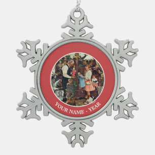 Aprilscherz, 1948 schneeflocken Zinn-Ornament