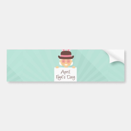 Aprilscherz Autoaufkleber (Vorne)
