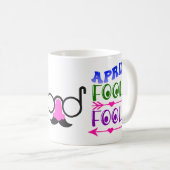 Aprilscherz Bart & Brille Kaffeetasse (VorderseiteRechts)