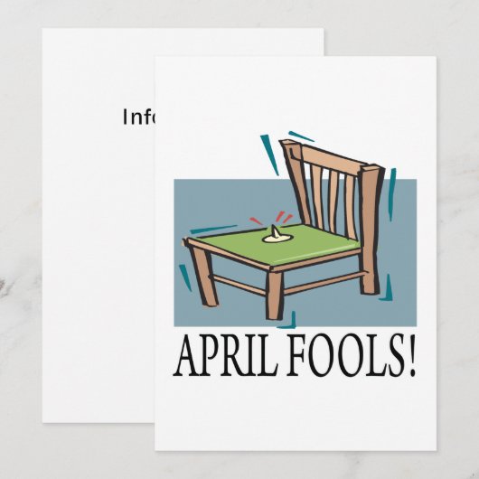 Aprilscherz Einladung (Vorne/Hinten)