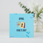 Aprilscherz Feiertagskarte (Stehend Vorderseite)