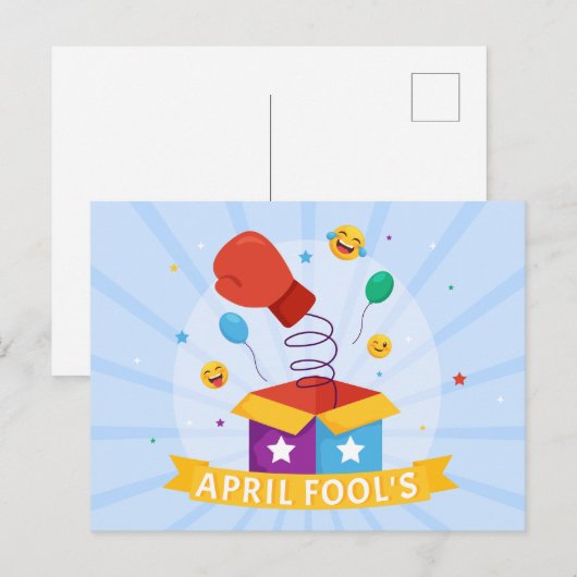 Aprilscherz Feiertagspostkarte (Vorne/Hinten)