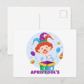 Aprilscherz Feiertagspostkarte (Vorne/Hinten)