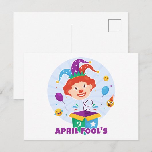 Aprilscherz Feiertagspostkarte (Vorne/Hinten)