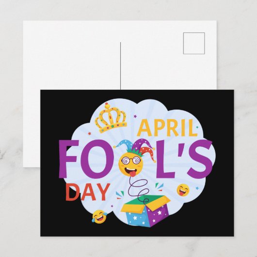 Aprilscherz Feiertagspostkarte (Vorne/Hinten)