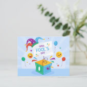 Aprilscherz Feiertagspostkarte (Stehend Vorderseite)