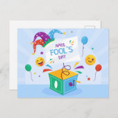 Aprilscherz Feiertagspostkarte (Vorne/Hinten)
