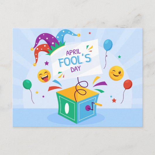 Aprilscherz Feiertagspostkarte (Vorderseite)
