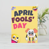 Aprilscherz Geburtstagskarte Einladung (Stehend Vorderseite)