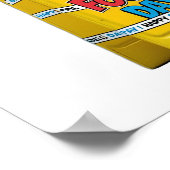 Aprilscherz Gelbes Plastikschild Poster (Ecke)