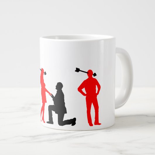 Aprilscherz Jumbo-Tasse (Vorderseite Rechts)