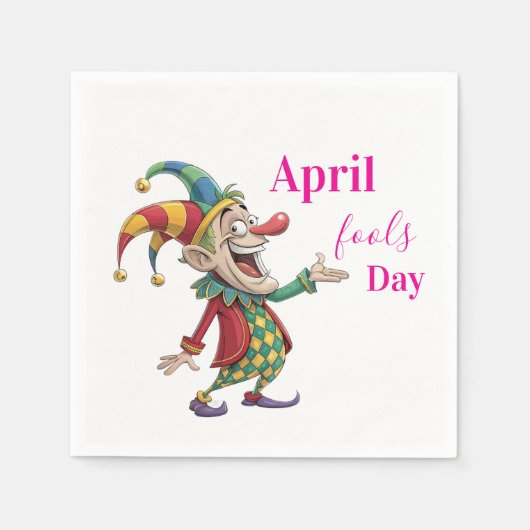 Aprilscherz-Papier-Servietten Serviette (Vorderseite)
