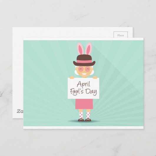 Aprilscherz Postkarte (Vorne/Hinten)