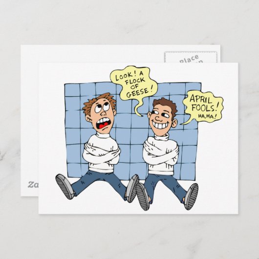 Aprilscherz Postkarte (Vorne/Hinten)