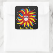 Aprilscherz Quadratischer Aufkleber (Tasche)