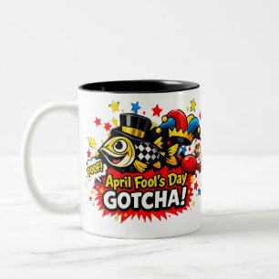 Aprilscherz-Tag Gotcha FunClassic Tasse, 0,33 l Zweifarbige Tasse