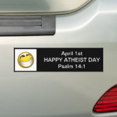 Aprilscherz-Tag ist glücklicher atheistischer Tag Autoaufkleber (Auf Auto)
