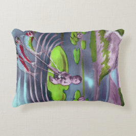 Aprilscherz Vintage französische Postkarte Dekokissen