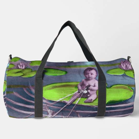 Aprilscherz Vintage französische Postkarte Duffle Bag (Vorderseite)