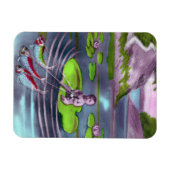 Aprilscherz Vintage französische Postkarte Magnet (Horizontal)