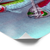 Aprilscherz Vintage französische Postkarte Poster (Ecke)