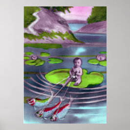 Aprilscherz Vintage französische Postkarte Poster