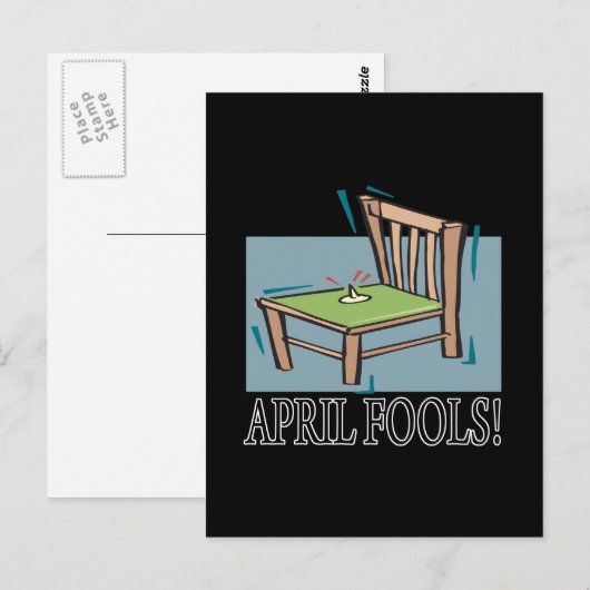 Aprilscherzen Postkarte (Vorne/Hinten)