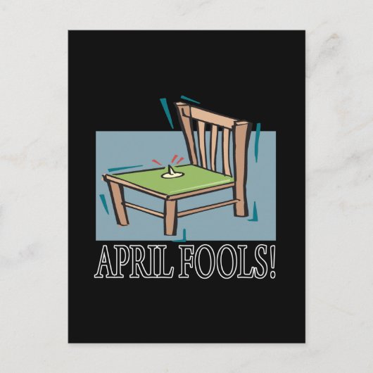 Aprilscherzen Postkarte (Vorderseite)