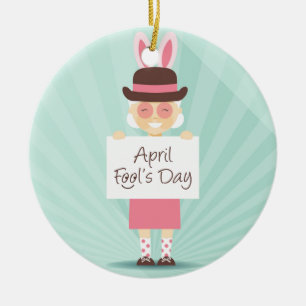 Aprilscherztag Keramik Ornament