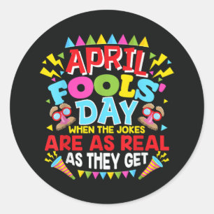 Aprilscherztag Runder Aufkleber