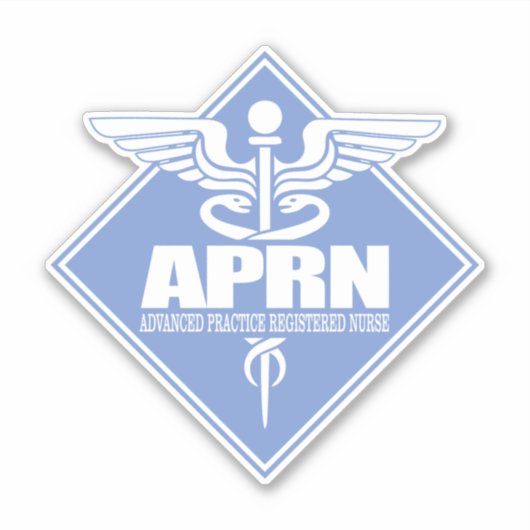 APRN (Advance Practice Registered Nurse) Diamant Aufkleber (Vorderseite)