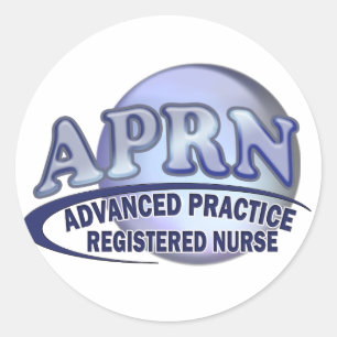 APRN LOGO Advanced Practice Registered NURSE Runder Aufkleber