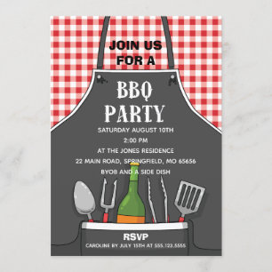 Apron BBQ-Party-Einladung Einladung