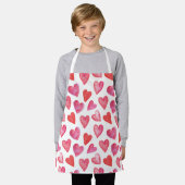 Apron Children (61 x 51 cm) - Hearts Pattern Schürze (Getragen)