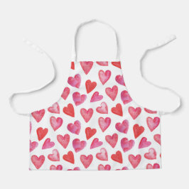 Apron Children (61 x 51 cm) - Hearts Pattern Schürze