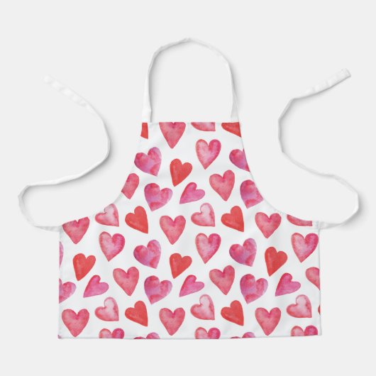 Apron Children (61 x 51 cm) - Hearts Pattern Schürze (Vorderseite)