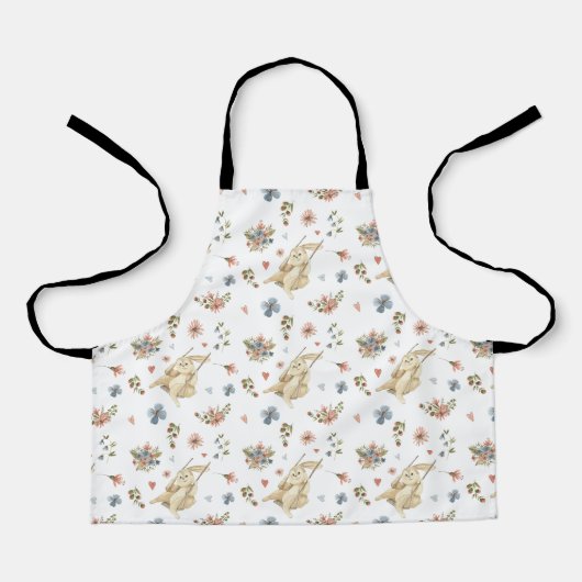 Apron Children (61 x 51 cm) - Rabbits Pattern Schürze (Vorderseite)