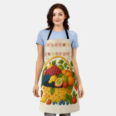 APRON - Colorful Overflowing Fruit Basket Schürze (Getragen)