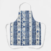 Apron Medium (66 x 76,2cm)- Blue And White Pattern Schürze (Vorderseite)
