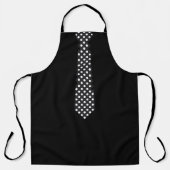 Apron With Polka Dot Tie Black Barbecue Apron Schürze (Vorderseite)