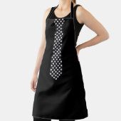 Apron With Polka Dot Tie Black Barbecue Apron Schürze (InSitu)