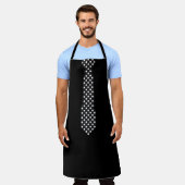 Apron With Polka Dot Tie Black Barbecue Apron Schürze (Getragen)