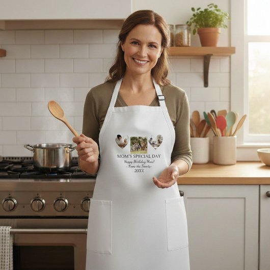 Aprons Birthday Photo Collage, Modern Mother Gift Lange Schürze